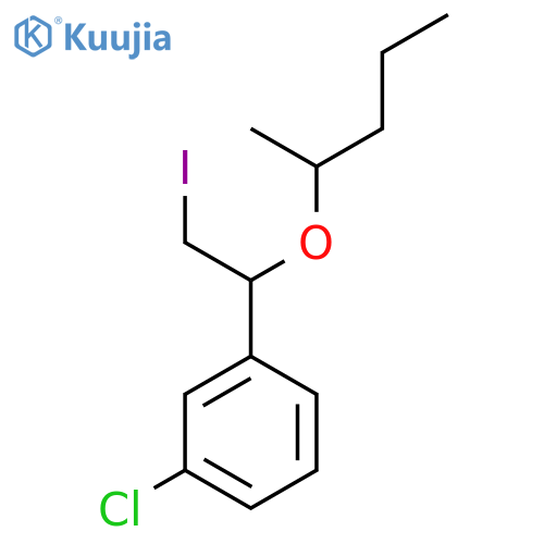 1-chloro-3-2-iodo-1-(pentan-2-yloxy)ethylbenzene structure
