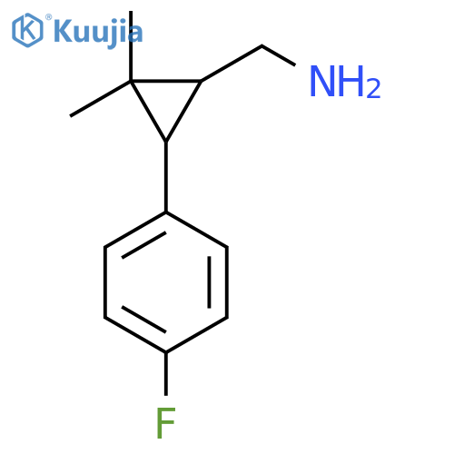 3-(4-fluorophenyl)-2,2-dimethylcyclopropylmethanamine structure