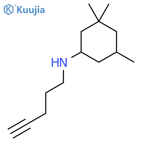 3,3,5-trimethyl-N-(pent-4-yn-1-yl)cyclohexan-1-amine structure