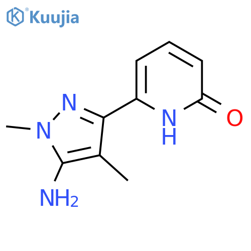 6-(5-amino-1,4-dimethyl-1H-pyrazol-3-yl)-1,2-dihydropyridin-2-one structure