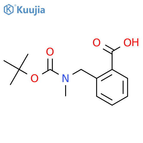 2-({(tert-butoxy)carbonyl(methyl)amino}methyl)benzoic acid structure