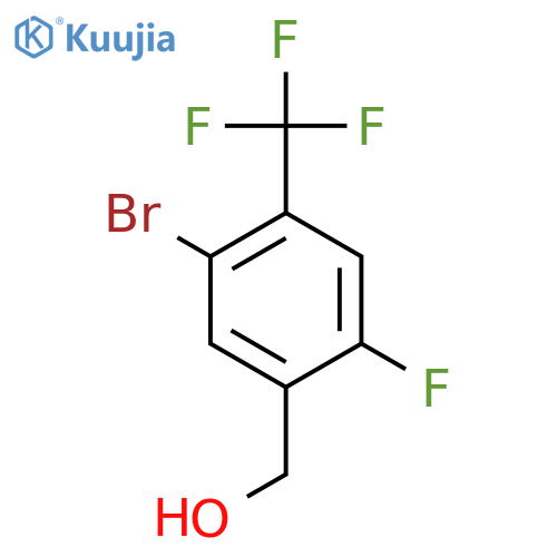 (5-Bromo-2-fluoro-4-(trifluoromethyl)phenyl)methanol structure