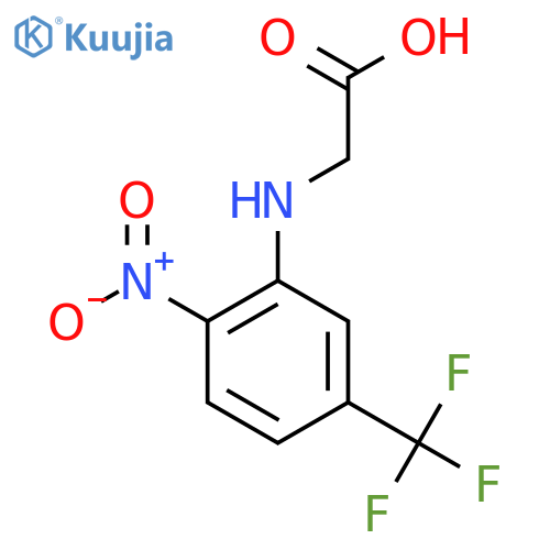 N-[2-Nitro-5-(trifluoromethyl)phenyl]aminoacetic acid structure