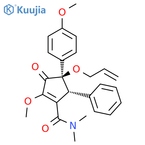 (4R,5R)-2-Methoxy-4-(4-methoxyphenyl)-N,N-dimethyl-3-oxo-5-phenyl-4-(2-propen-1-yloxy)-1-cyclopentene-1-carboxamide structure