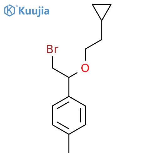 1-2-bromo-1-(2-cyclopropylethoxy)ethyl-4-methylbenzene structure