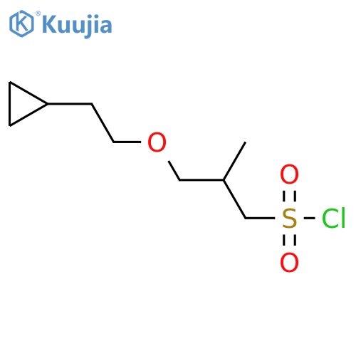 3-(2-cyclopropylethoxy)-2-methylpropane-1-sulfonyl chloride structure