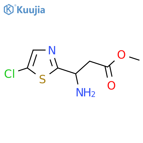 methyl 3-amino-3-(5-chloro-1,3-thiazol-2-yl)propanoate structure