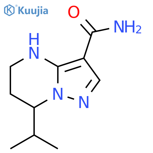 7-(propan-2-yl)-4H,5H,6H,7H-pyrazolo1,5-apyrimidine-3-carboxamide structure