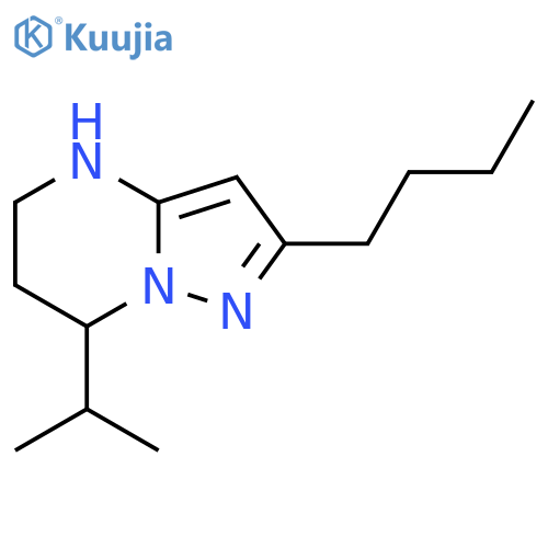 2-butyl-7-(propan-2-yl)-4H,5H,6H,7H-pyrazolo1,5-apyrimidine structure