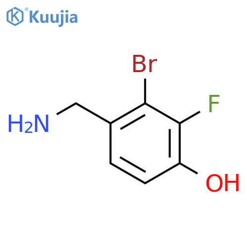 2-Bromo-3-fluoro-4-hydroxybenzylamine structure
