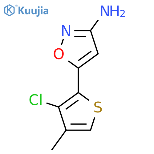 5-(3-chloro-4-methylthiophen-2-yl)-1,2-oxazol-3-amine structure