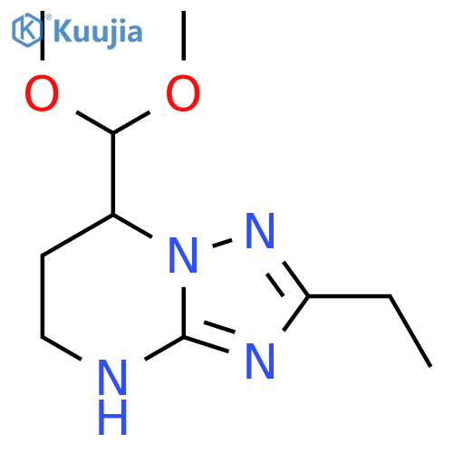 7-(dimethoxymethyl)-2-ethyl-4H,5H,6H,7H-1,2,4triazolo1,5-apyrimidine structure