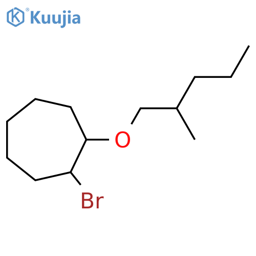 1-bromo-2-(2-methylpentyl)oxycycloheptane structure