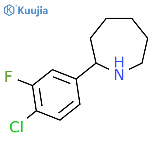 2-(4-Chloro-3-fluorophenyl)azepane structure