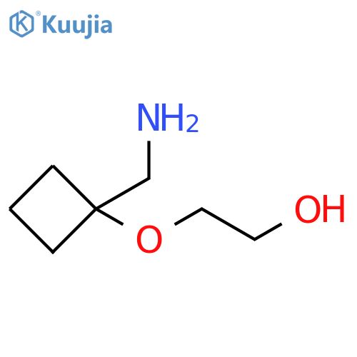 2-1-(aminomethyl)cyclobutoxyethan-1-ol structure