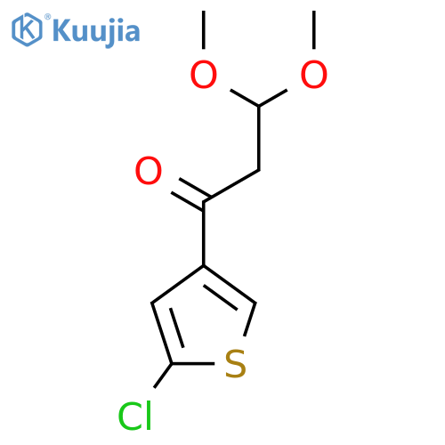 1-(5-chlorothiophen-3-yl)-3,3-dimethoxypropan-1-one structure