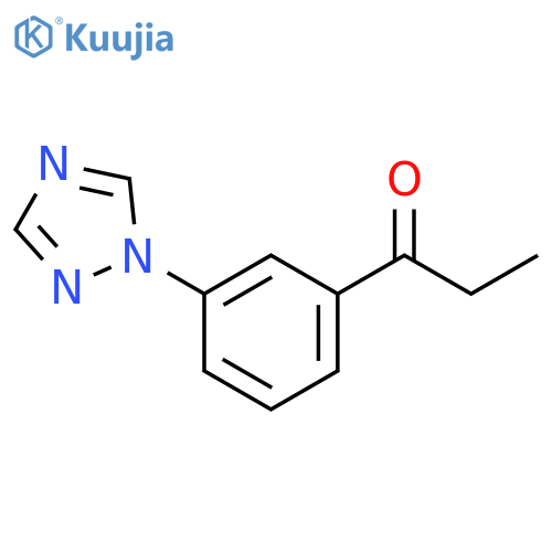 1-3-(1H-1,2,4-triazol-1-yl)phenylpropan-1-one structure