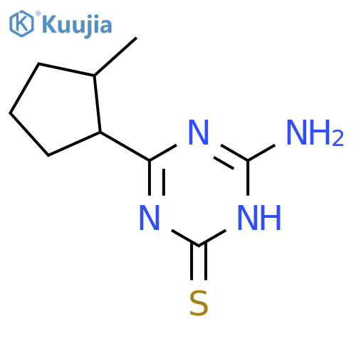 1,3,5-Triazine-2(1H)-thione, 6-amino-4-(2-methylcyclopentyl)- structure