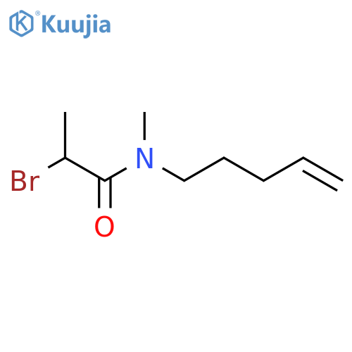 2-bromo-N-methyl-N-(pent-4-en-1-yl)propanamide structure