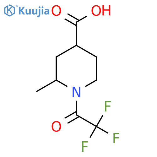 2-methyl-1-(trifluoroacetyl)piperidine-4-carboxylic acid structure