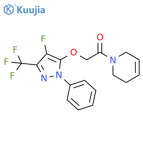 Pyridine,1-[[[4-fluoro-1-phenyl-3-(trifluoromethyl)-1H-pyrazol-5-yl]oxy]acetyl]-1,2,3,6-tetrahydro- structure