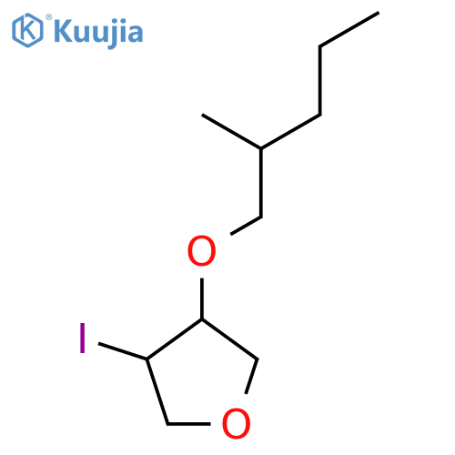 3-iodo-4-(2-methylpentyl)oxyoxolane structure