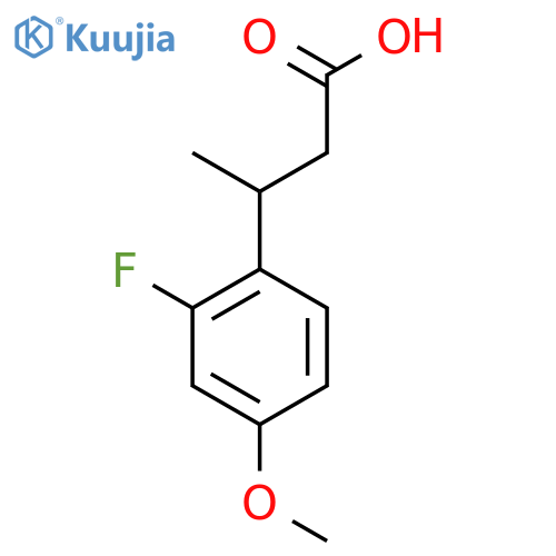 3-(2-fluoro-4-methoxyphenyl)butanoic acid structure