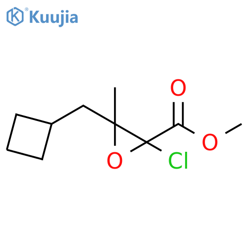 2-Oxiranecarboxylic acid, 2-chloro-3-(cyclobutylmethyl)-3-methyl-, methyl ester structure