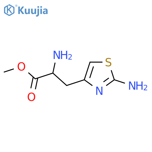 methyl 2-amino-3-(2-amino-1,3-thiazol-4-yl)propanoate structure