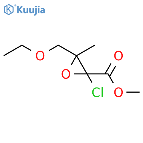 2-Oxiranecarboxylic acid, 2-chloro-3-(ethoxymethyl)-3-methyl-, methyl ester structure