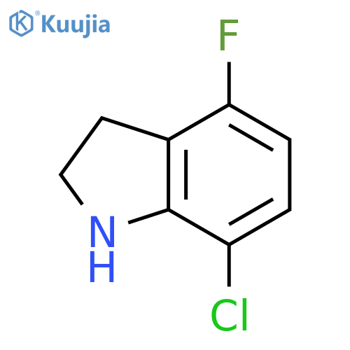 7-Chloro-4-fluoro-2,3-dihydro-1H-indole structure
