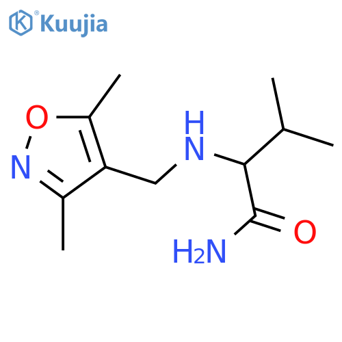 2-{(dimethyl-1,2-oxazol-4-yl)methylamino}-3-methylbutanamide structure