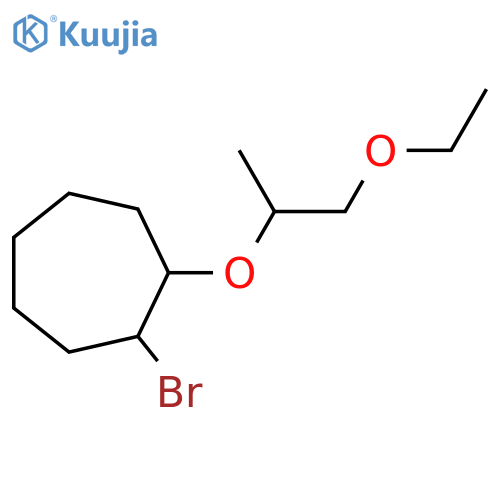 1-bromo-2-(1-ethoxypropan-2-yl)oxycycloheptane structure
