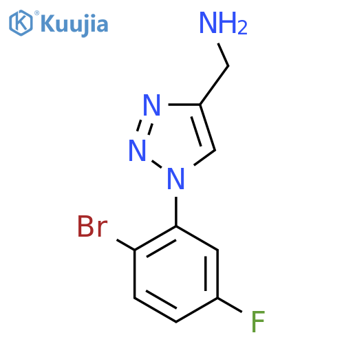 1-(2-bromo-5-fluorophenyl)-1H-1,2,3-triazol-4-ylmethanamine structure