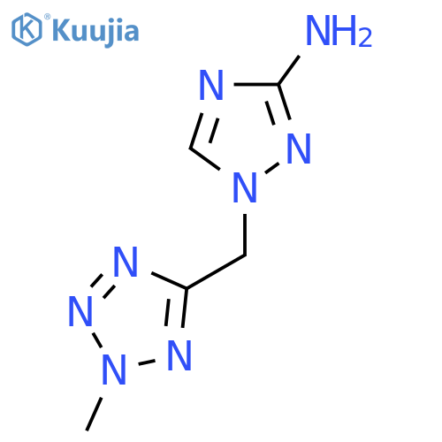 1-(2-methyl-2H-1,2,3,4-tetrazol-5-yl)methyl-1H-1,2,4-triazol-3-amine structure