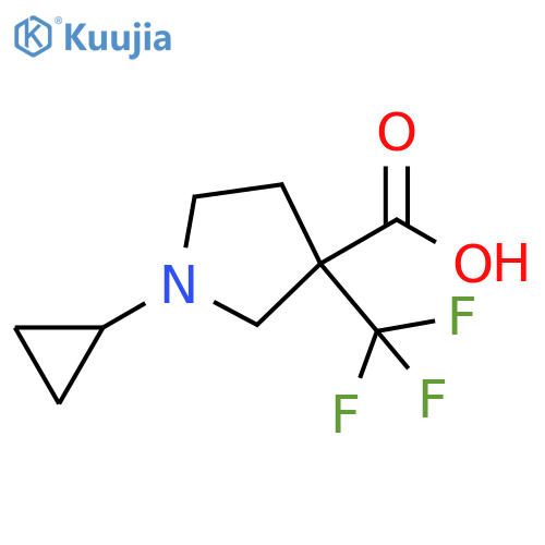 1-cyclopropyl-3-(trifluoromethyl)pyrrolidine-3-carboxylic acid structure