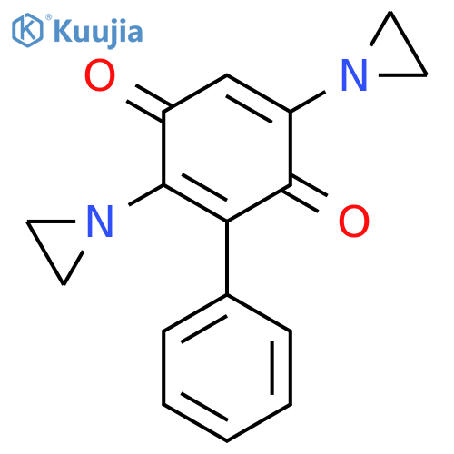 2,5-Cyclohexadiene-1,4-dione, 2,5-bis(1-aziridinyl)-3-phenyl- structure