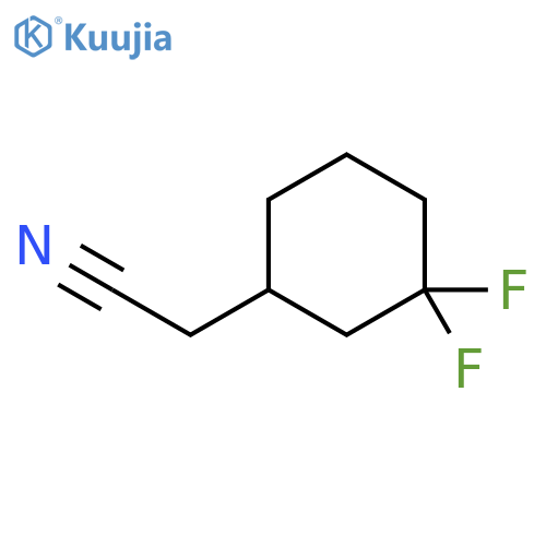 Cyclohexaneacetonitrile, 3,3-difluoro- structure