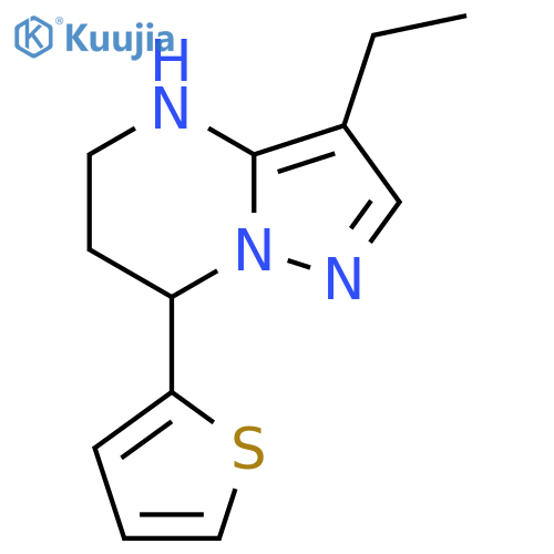 3-ethyl-7-(thiophen-2-yl)-4H,5H,6H,7H-pyrazolo1,5-apyrimidine structure