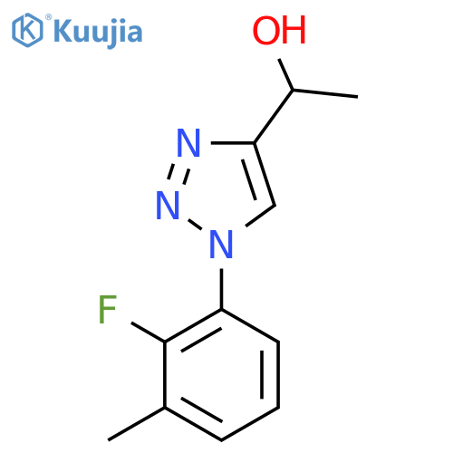 1-1-(2-fluoro-3-methylphenyl)-1H-1,2,3-triazol-4-ylethan-1-ol structure