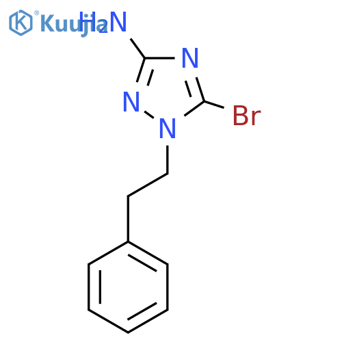 5-bromo-1-(2-phenylethyl)-1H-1,2,4-triazol-3-amine structure