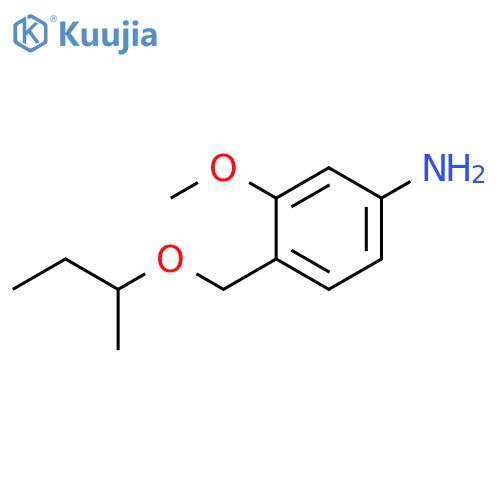 4-(butan-2-yloxy)methyl-3-methoxyaniline structure