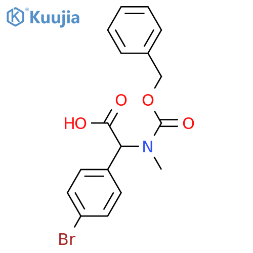 2-{(benzyloxy)carbonyl(methyl)amino}-2-(4-bromophenyl)acetic acid structure