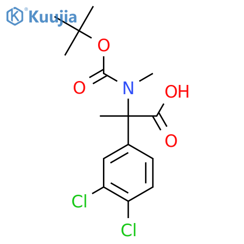 2-{(tert-butoxy)carbonyl(methyl)amino}-2-(3,4-dichlorophenyl)propanoic acid structure