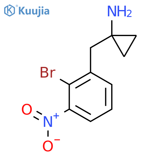 1-(2-bromo-3-nitrophenyl)methylcyclopropan-1-amine structure