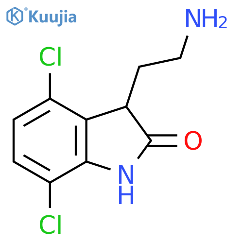 2H-Indol-2-one, 3-(2-aminoethyl)-4,7-dichloro-1,3-dihydro- structure