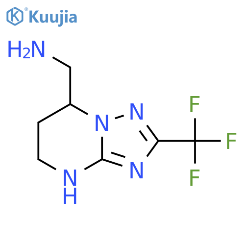 2-(trifluoromethyl)-4H,5H,6H,7H-1,2,4triazolo1,5-apyrimidin-7-ylmethanamine structure