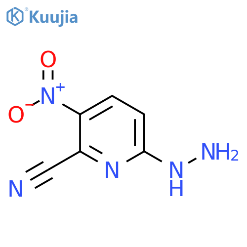 6-hydrazinyl-3-nitropyridine-2-carbonitrile structure
