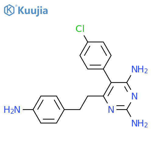 2,4-Pyrimidinediamine,6-[2-(4-aminophenyl)ethyl]-5-(4-chlorophenyl)- structure