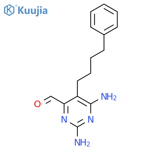 4-Pyrimidinecarboxaldehyde,2,6-diamino-5-(4-phenylbutyl)- structure